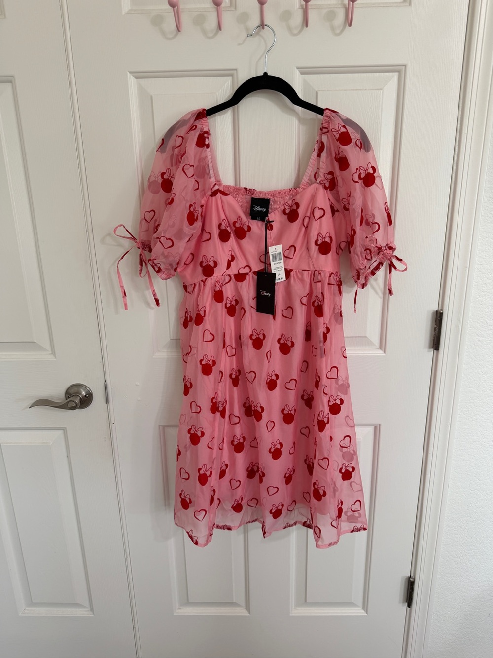 NWT Disney Minnie Mouse Pink Sweetheart Dress L BoxLunch Disneybound